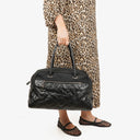 Chanel Black Biarritz Coated Canvas Quilted Large Duffle Bag&nbsp;