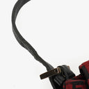 Fendi Red and Black Baguette Zucchino Shoulder Bag