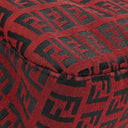 Fendi Red and Black Baguette Zucchino Shoulder Bag