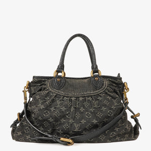 Louis Vuitton Neo Cabby MM Monogram Black Denim Bag