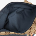 Gucci GG Beige/Orange/Navy Monogram Canvas Belt Bag