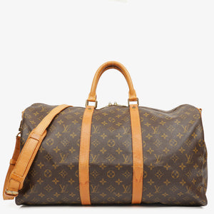 Louis Vuitton Keepall 50 Bandouliere Monogram Canvas Travel Bag