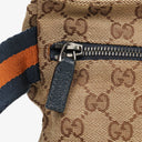 Gucci GG Beige/Orange/Navy Monogram Canvas Belt Bag