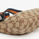 Gucci GG Beige/Orange/Navy Monogram Canvas Belt Bag