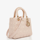 Christian Dior Medium Lady Dior Powder Pink Cannage Quilted Leather Bag