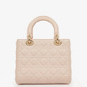 Christian Dior Medium Lady Dior Powder Pink Cannage Quilted Leather Bag