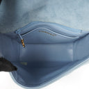 Chanel Small CC Flap Crossbody Bag In Light Blue Quilted Suede