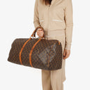 Louis Vuitton Keepall 55 Monogram Canvas Travel Bag