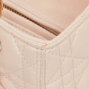 Christian Dior Medium Lady Dior Powder Pink Cannage Quilted Leather Bag