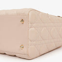 Christian Dior Medium Lady Dior Powder Pink Cannage Quilted Leather Bag