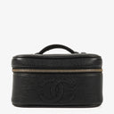 Chanel Black Caviar Leather Vanity Case