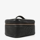 Chanel Black Caviar Leather Vanity Case