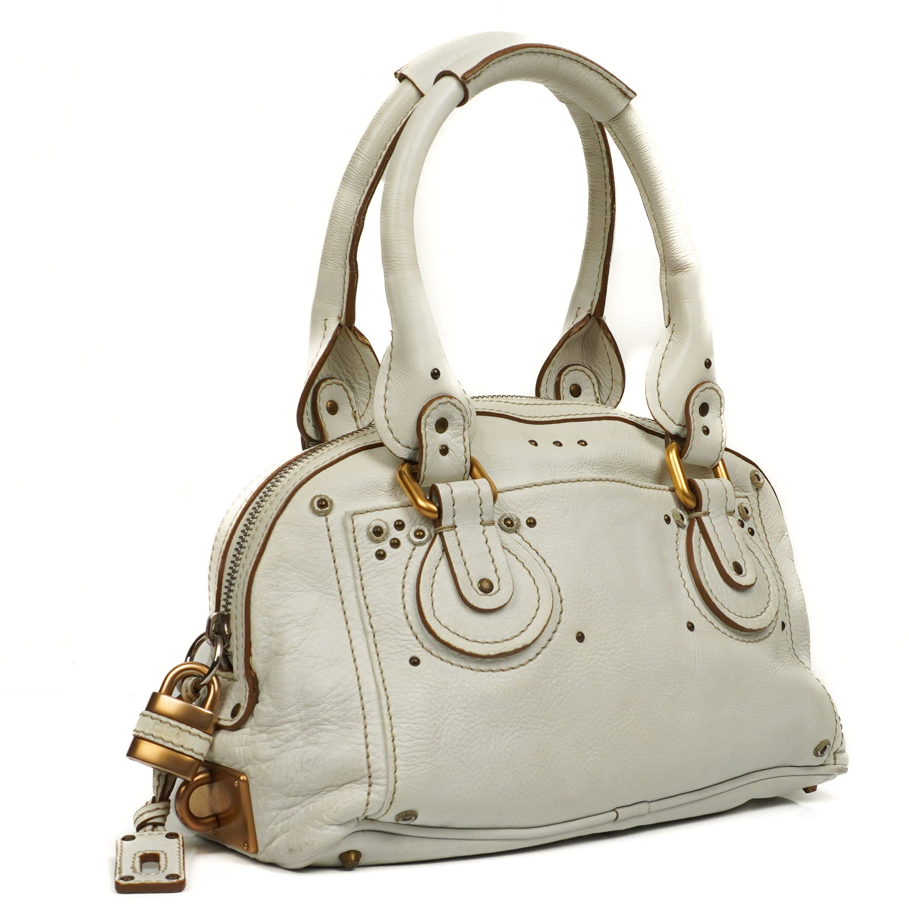 Chloe Paddington Satchel Bag White