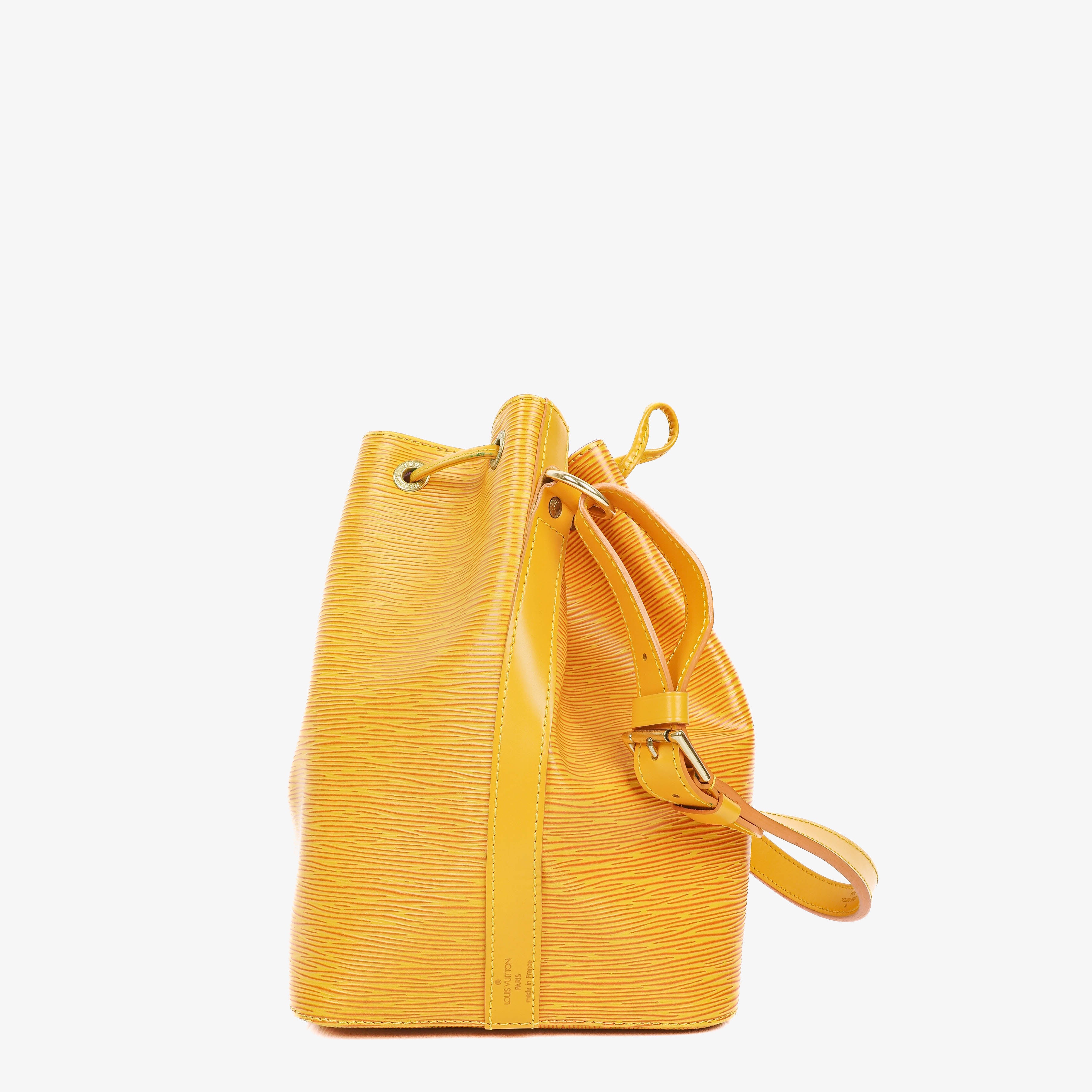 Louis Vuitton Petit Noe Gelbe EPI Leder Schultertasche