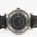 Bvlgari Bulgari Stainless Steel Black Calfskin 35mm Solotempo Quartz Watch