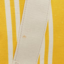 Balenciaga Yellow/White Navy Cabas Calfskin Logo Print Handbag