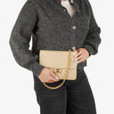Chanel Small Classic Single Flap Bag Beige Quilted Lambskin With 24K Gold-Plated Hardware