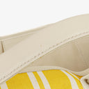Balenciaga Yellow/White Navy Cabas Calfskin Logo Print Handbag