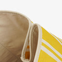 Balenciaga Yellow/White Navy Cabas Calfskin Logo Print Handbag