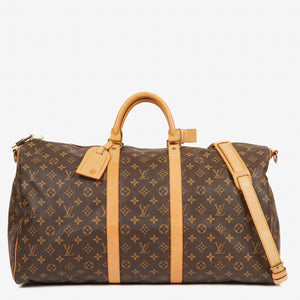 Louis Vuitton Keepall 55 Bandoulière Monogram Canvas Travel Bag