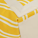 Balenciaga Yellow/White Navy Cabas Calfskin Logo Print Handbag