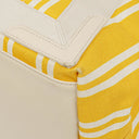 Balenciaga Yellow/White Navy Cabas Calfskin Logo Print Handbag