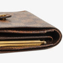 Louis Vuitton Port Feuille Vienoise Damier Ebene Canvas French Purse Wallet
