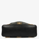 Chanel Black Leather CC Drawstring Shoulder Bag