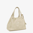 Sac fourre-tout en cuir neutre Gucci Soho