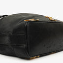 Chanel Black Leather CC Drawstring Shoulder Bag