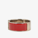 Hermes Red Wide Bangle Clic Clac H Bracelet
