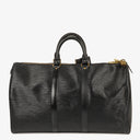 Louis Vuitton Keepall 45 Black EPI Leather Travel Bag