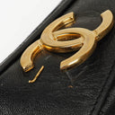 Chanel Black Leather CC Drawstring Shoulder Bag