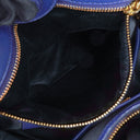 Miu Miu Matelasse Blue Leather Shoulder Bag