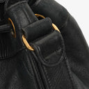 Chanel Black Leather CC Drawstring Shoulder Bag