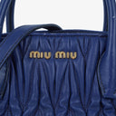 Miu Miu Matelasse Blue Leather Shoulder Bag