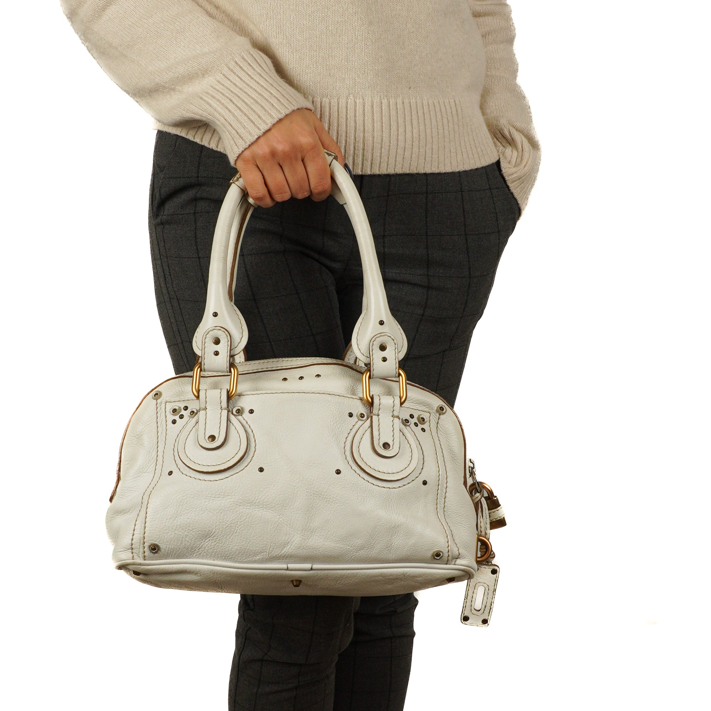 Chloe Paddington Satchel Bag White