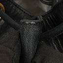 Chanel Black Leather CC Drawstring Shoulder Bag