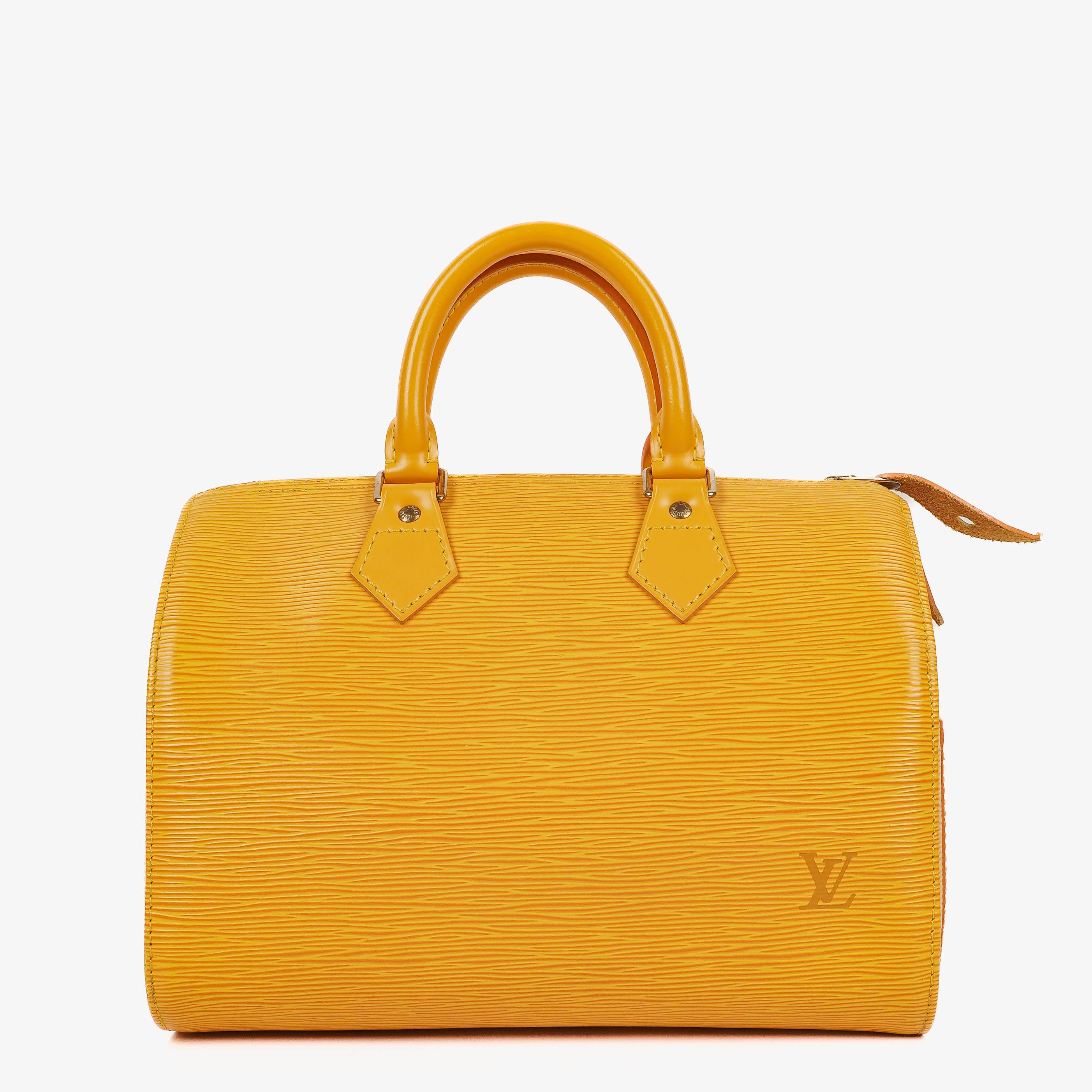 Louis Vuitton Speedy 25 Yellow EPI Leather Handbag