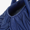 Miu Miu Matelasse Blue Leather Shoulder Bag