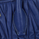 Miu Miu Matelasse Blue Leather Shoulder Bag