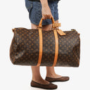 Louis Vuitton Keepall 55 Bandoulière Monogram Canvas Travel Bag