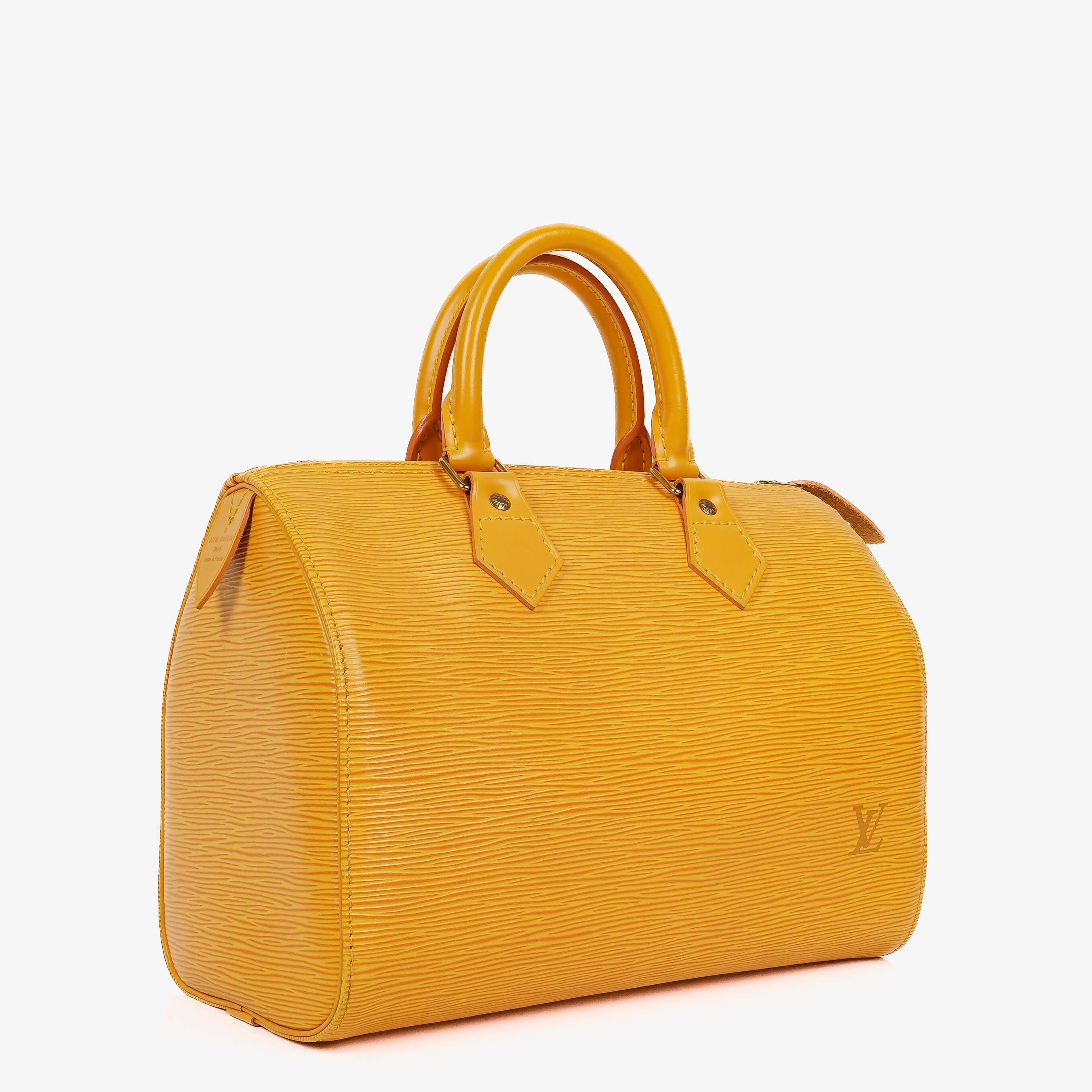 Louis Vuitton Speedy 25 Yellow EPI Leather Handbag