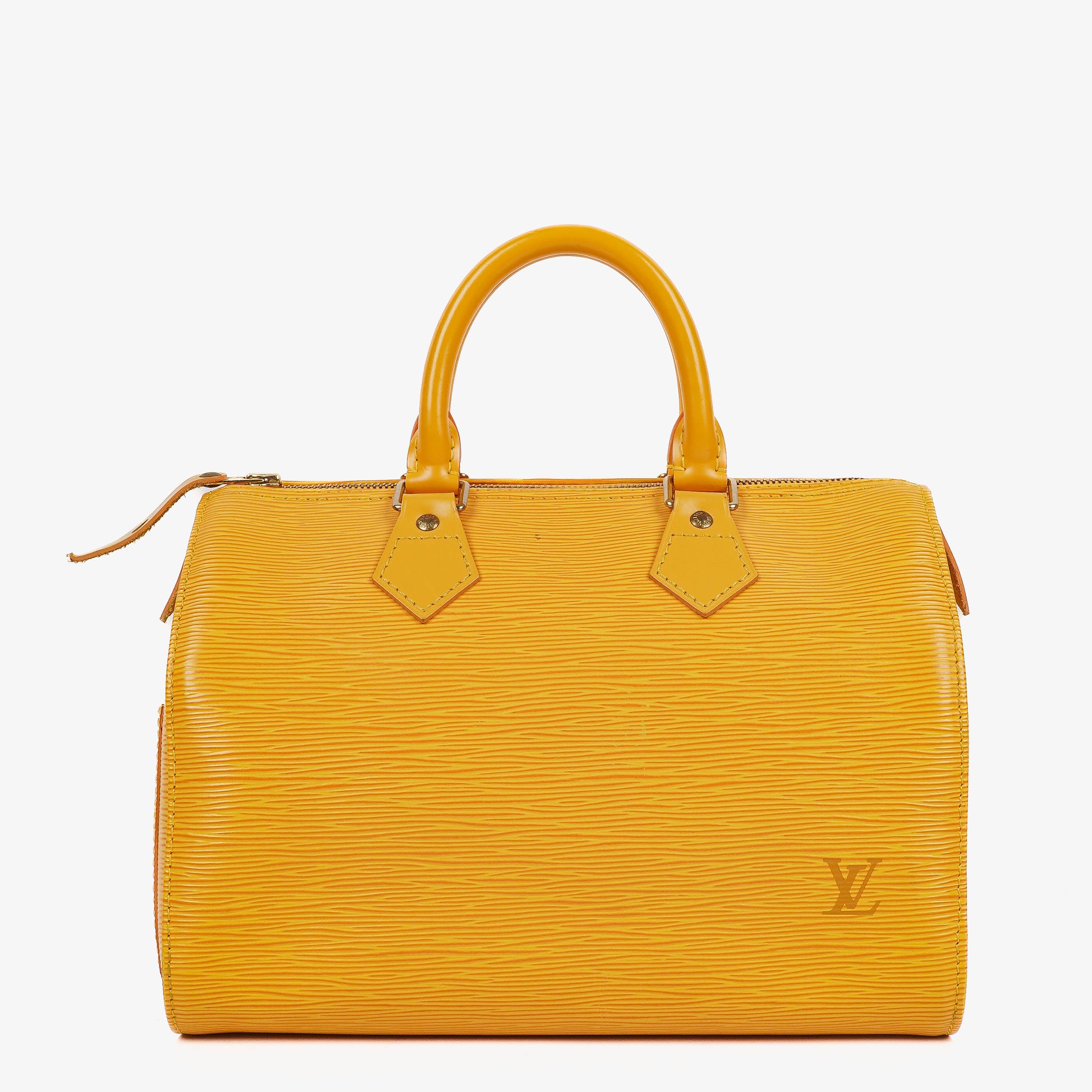 Louis Vuitton Speedy 25 Yellow EPI Leather Handbag