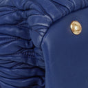 Miu Miu Matelasse Blue Leather Shoulder Bag