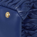 Miu Miu Matelasse Blue Leather Shoulder Bag