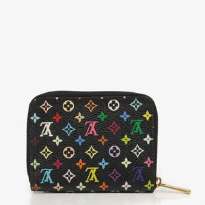 Louis Vuitton Black Takashi Murakami Zippy Coin Purse