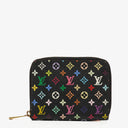 Louis Vuitton Black Takashi Murakami Zippy Coin Purse
