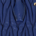 Miu Miu Matelasse Blue Leather Shoulder Bag