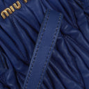 Miu Miu Matelasse Blue Leather Shoulder Bag